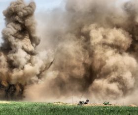 War reporter Stock Photo