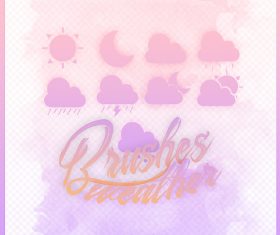 Weather Pink photoshop brushes