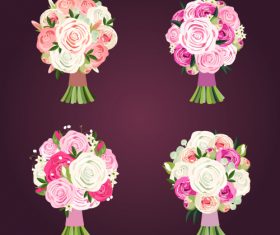 Wedding bouquets vector