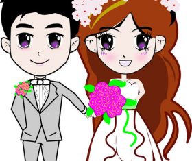 Wedding comics vector