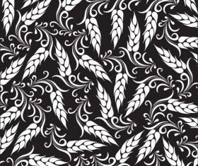Wheat pattern design vector 04