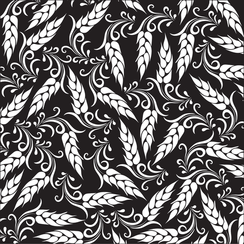 Wheat pattern design vector 04