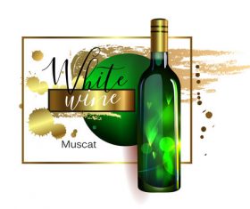 White wine poster template material 01