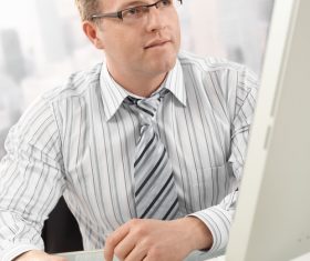 Working free-lance the computer Stock Photo 01