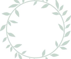 Wreath hand drawn vector 02