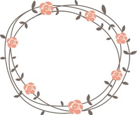 Wreath hand drawn vector 03