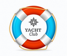 Yacht club sign vector
