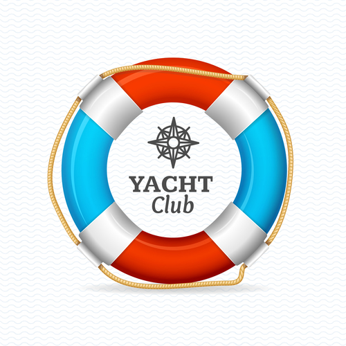Yacht club sign vector