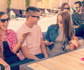 Young people happy party Stock Photo