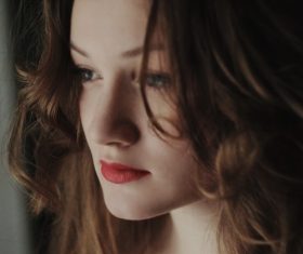 beautiful attractive caucasian girl Stock Photo