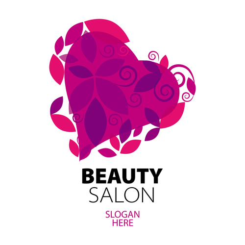 beauty salon logos design vector 02