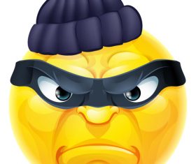 burglar emoji vector 01