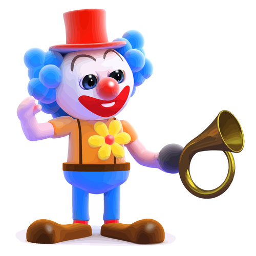 clown horn cartoon vector 01