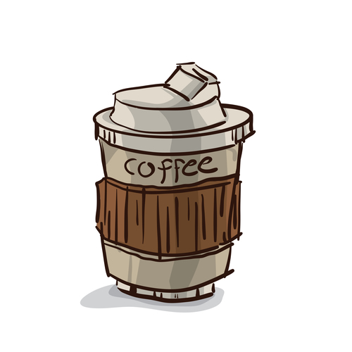 coffee hot cup illustration vector