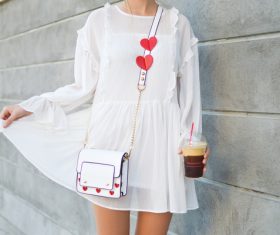 cute woman dress fashion Stock Photo