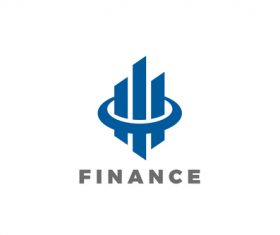 finance market charts real estate logo vector