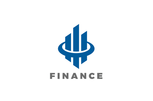 finance market charts real estate logo vector