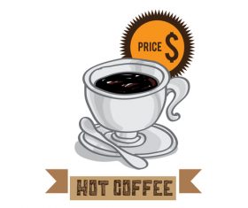 food coffee hot logo vector