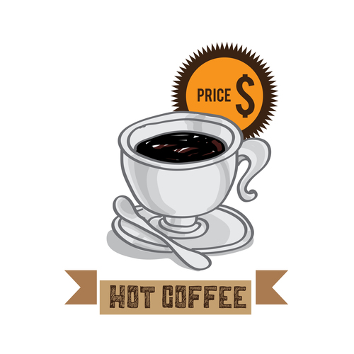food coffee hot logo vector