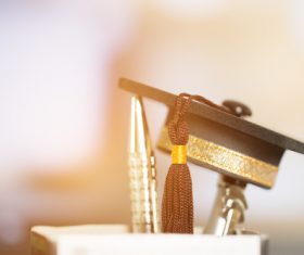 graduation hat Stock Photo