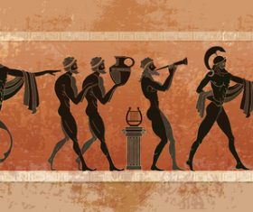 greece antiquity styles background vector 01