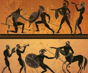 greece antiquity styles background vector 02