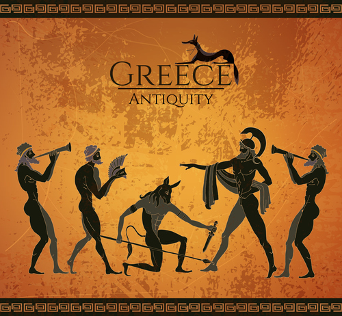 greece antiquity styles background vector 03