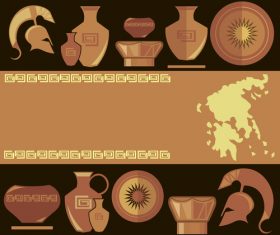 greece antiquity styles background vector 04