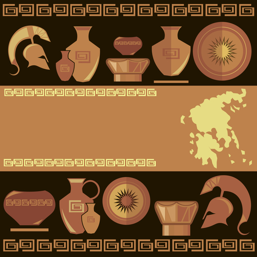 greece antiquity styles background vector 04