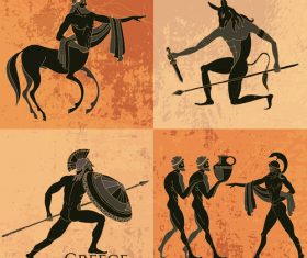 greece antiquity styles background vector 05