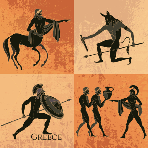 greece antiquity styles background vector 05