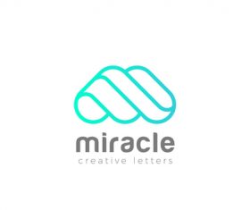 letter abstract linear style logo vector