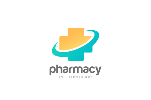 medical cross clinic pharmacy logo vector