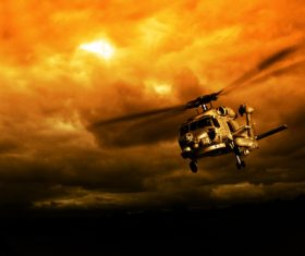 military helicopter Stock Photo