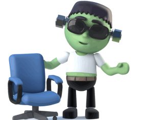 office chair cartoon vector