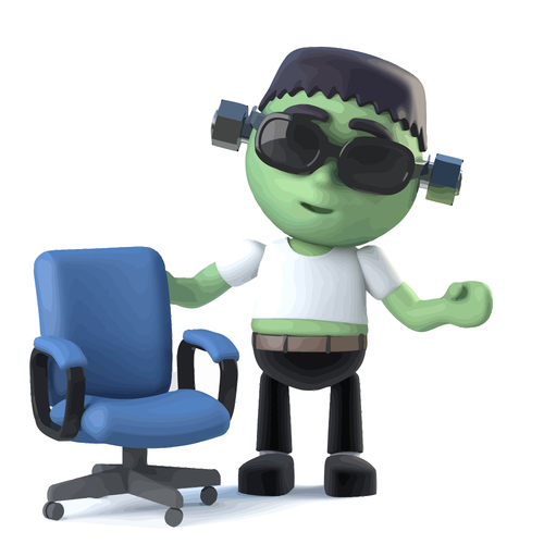 office chair cartoon vector
