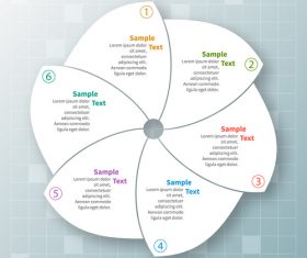 petal infographic template vector 10