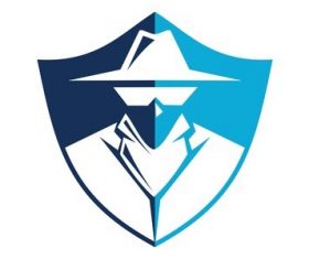 shield detective sign vector