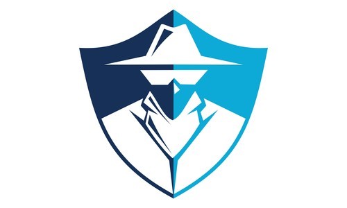 shield detective sign vector