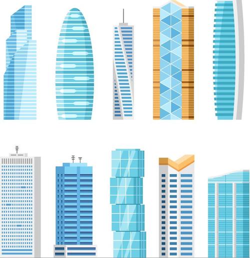 skyscrapers illustration vector 01