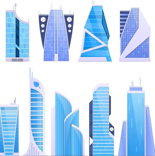 skyscrapers illustration vector 03