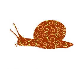 snails spiral pattern design vector