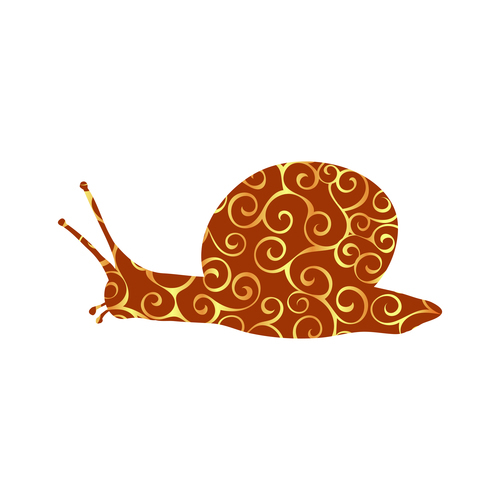 snails spiral pattern design vector