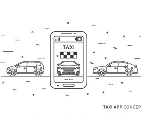 taxi app concept design vector 01