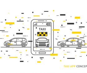 taxi app concept design vector 02