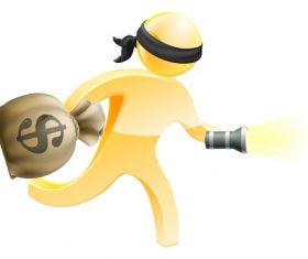 theif sign vector material