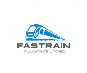 train railroad transport logo vector
