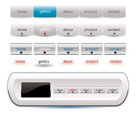 white wedsite menu button vector