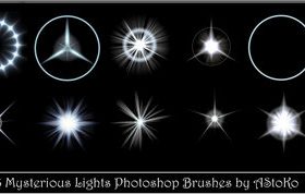13 Mysterious Lights Photoshop Brushes
