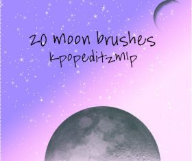 20 Moon Photoshop Brushes